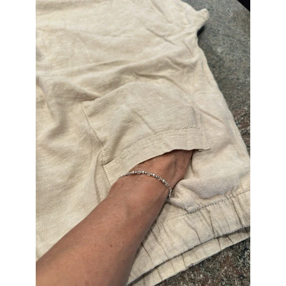 NWT Gap Linen Flax Wide Leg Pull On Pants Women's XL coastal summer pants - Picture 12 of 15